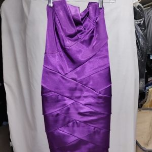 Purple Strapless Party Dress size 6